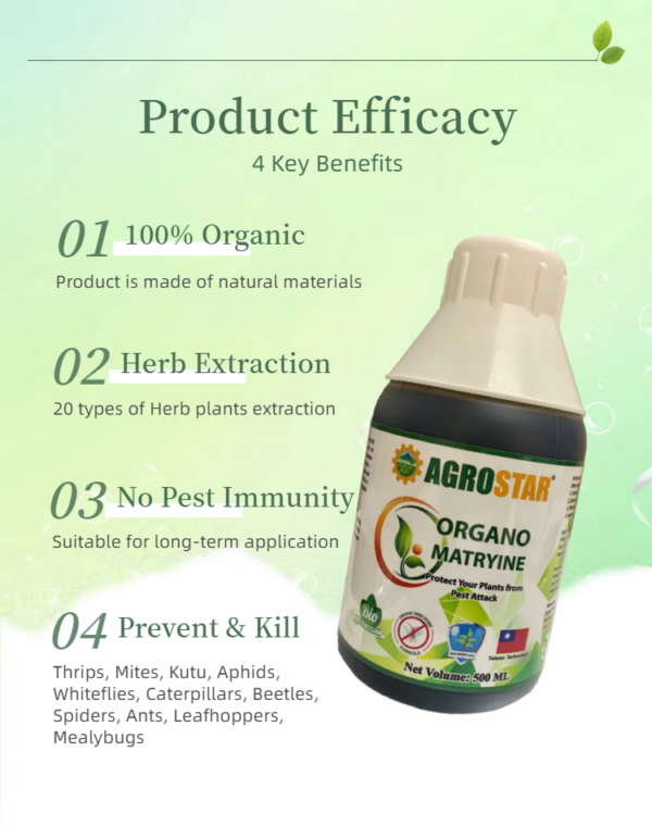 Organo Matryine - Organic Insecticide 500ML - Image 3