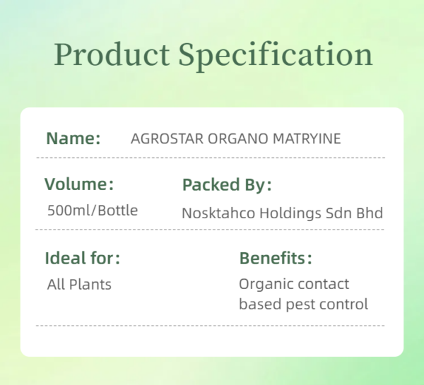 Organo Matryine - Organic Insecticide 500ML - Image 7