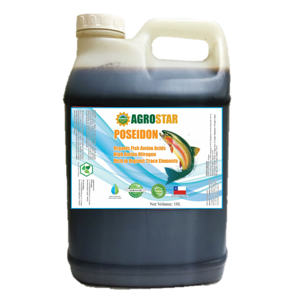 AGROSTAR - POSEIDON -  Organic Fish Amino Acids Liquid Fertilizer, High Amino Nitrogen rich in organic trace elements  for Vegetables, durian, flower, Fruits & All ornamentals 10L - Image 2