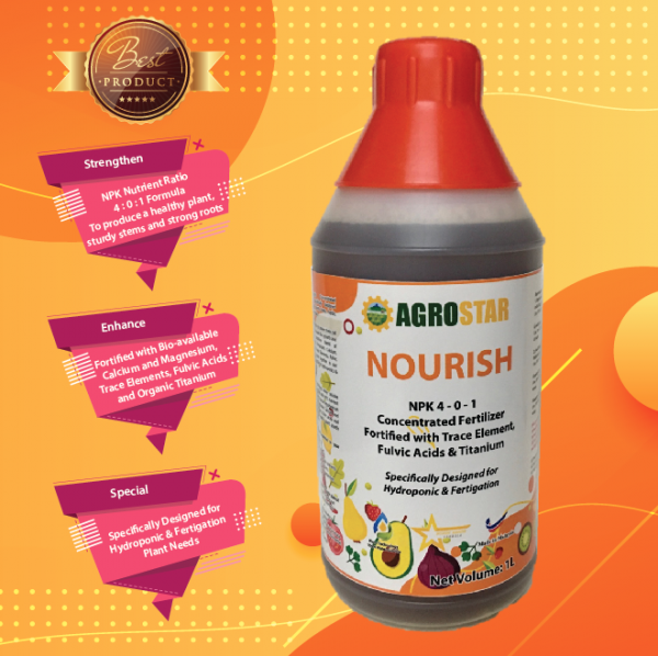 AGROSTAR Hydroponic & Fertigation Concentrated Fertilizer Series for all stages of plant needs - GROWTH, BLOOM, NOURISH (3 X 1L) Pack) - Image 4