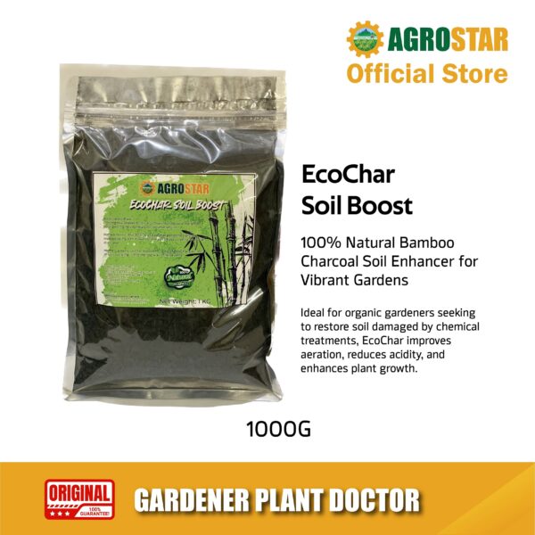 Bamboo Charcoal Natural Soil Enhancer 1KG (Black)